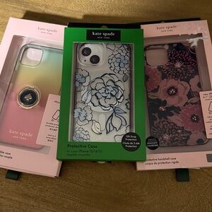 Kate Spade Blue Floral, Pink floral and Pink Green Gradient iPhone Cases